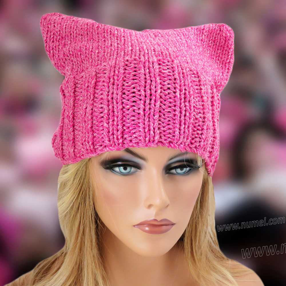Knit cat ear beanie pattern