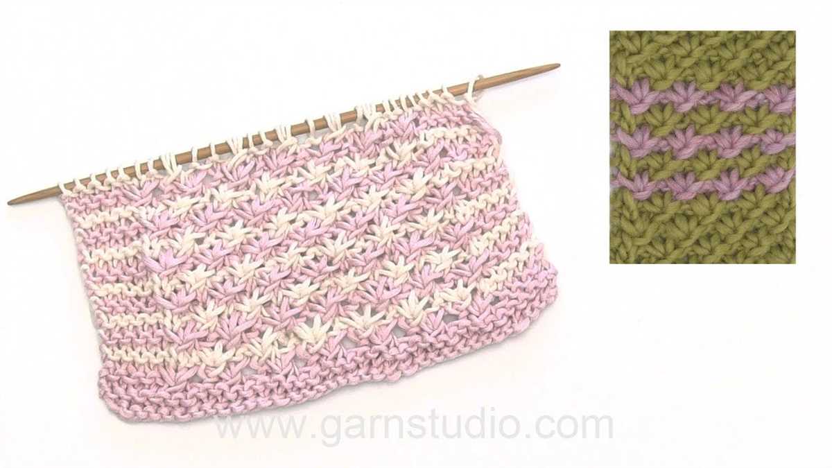Knit daisy pattern