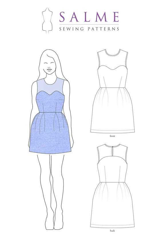 Knit fit and flare dress pattern