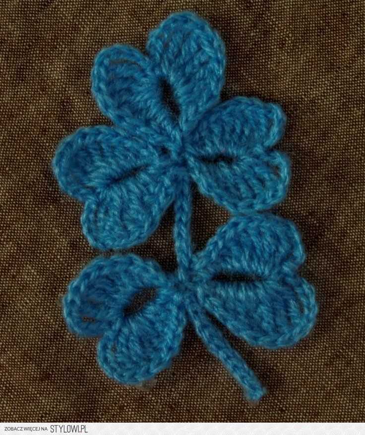 Knit flower applique pattern