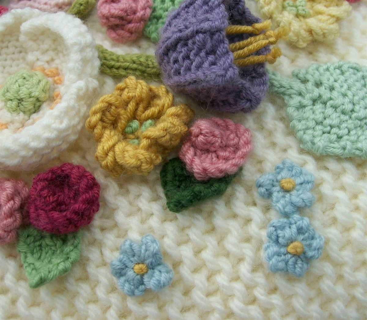 Knit flowers pattern