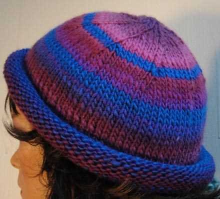 Knit hat with visor pattern free