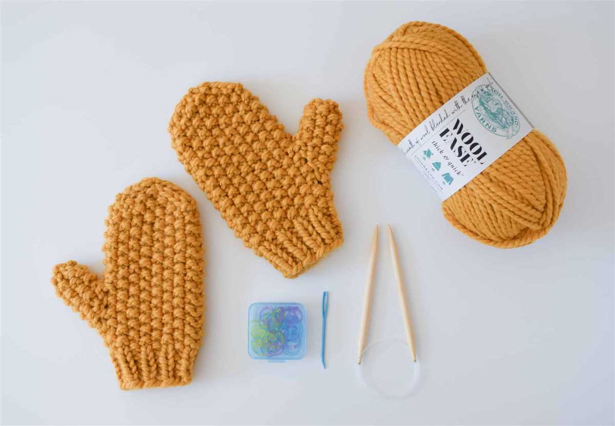 Knit mittens pattern circular needles