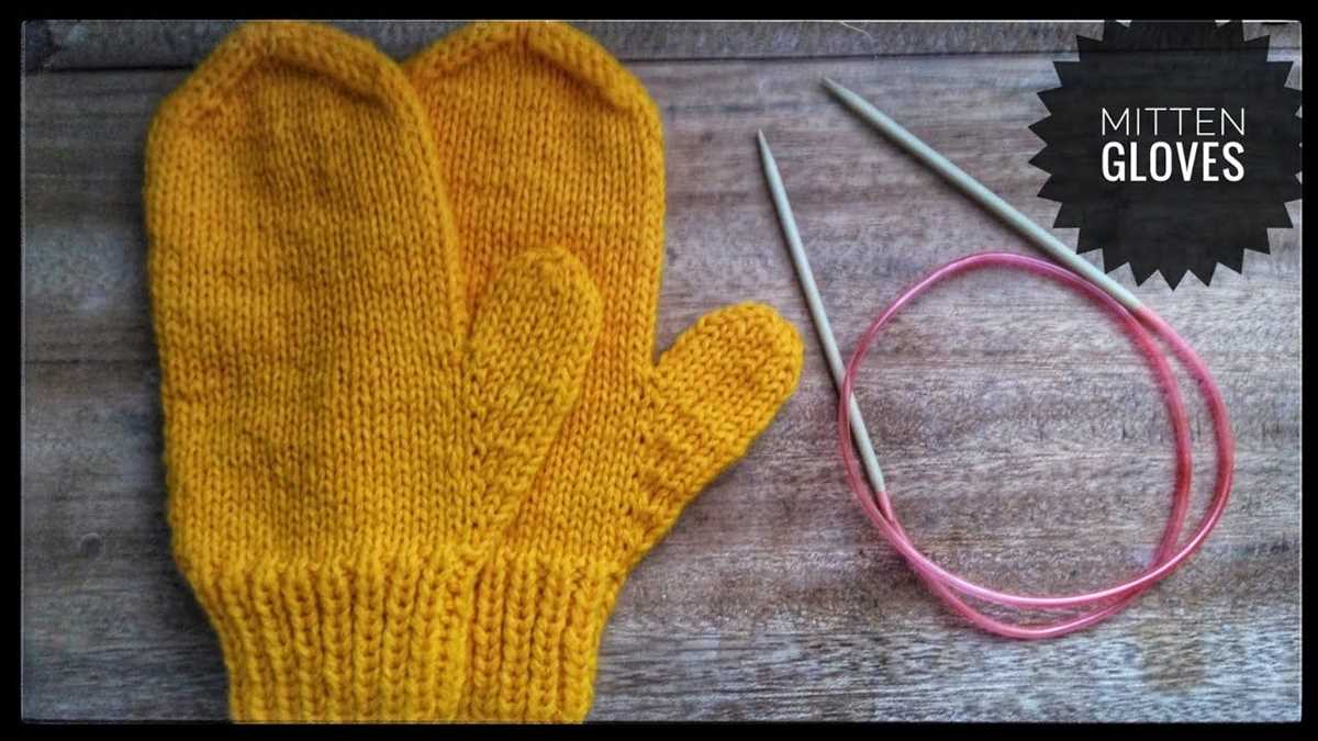 Knit mittens pattern circular needles