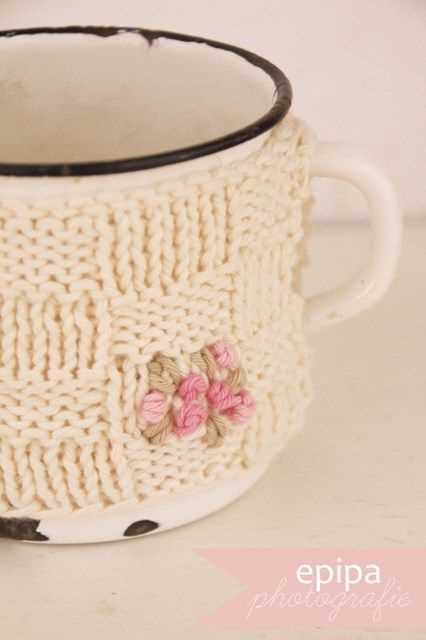 Knit mug cozy pattern