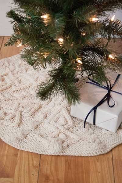 Knit pattern for christmas tree skirt