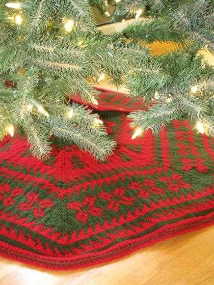 Knit pattern for christmas tree skirt