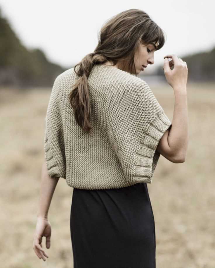 Knit rectangle shrug pattern