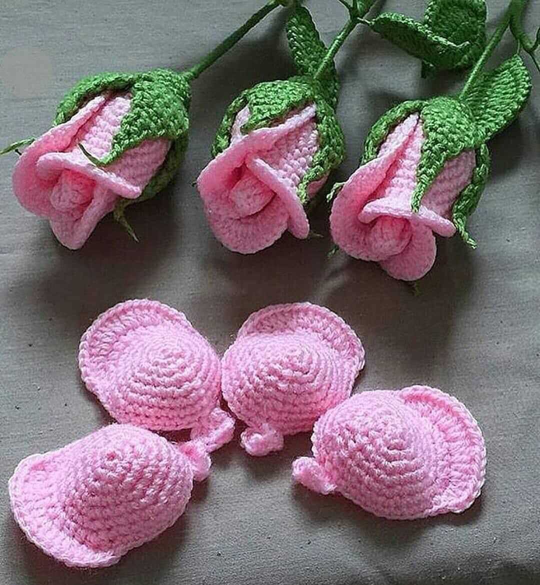 Knit rose pattern free