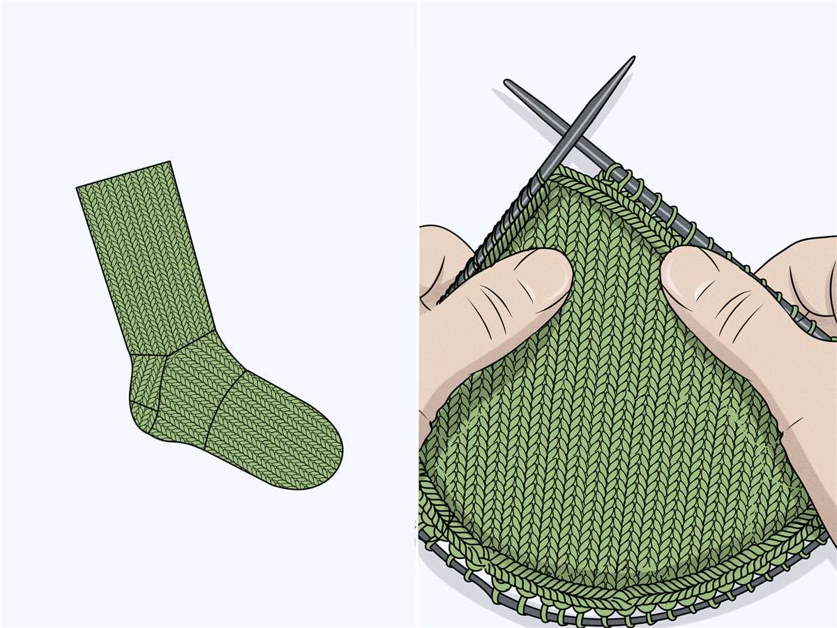 Knit sock pattern circular needles
