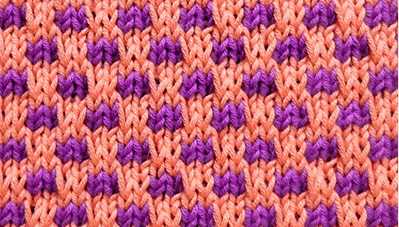 Knit stitch pattern multiple of 4