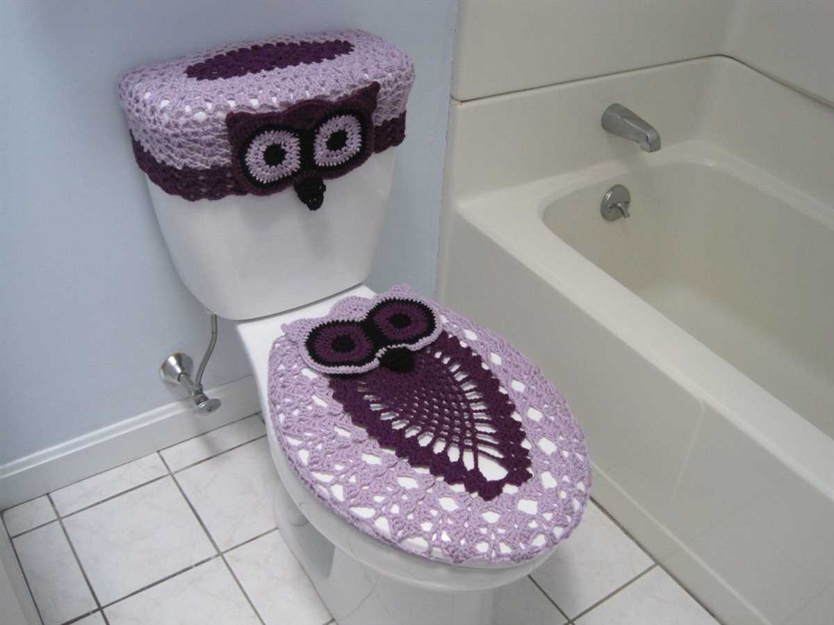 Knit toilet lid cover pattern