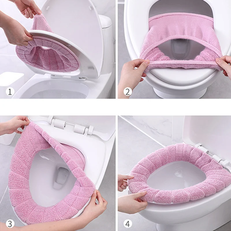 Knit toilet lid cover pattern