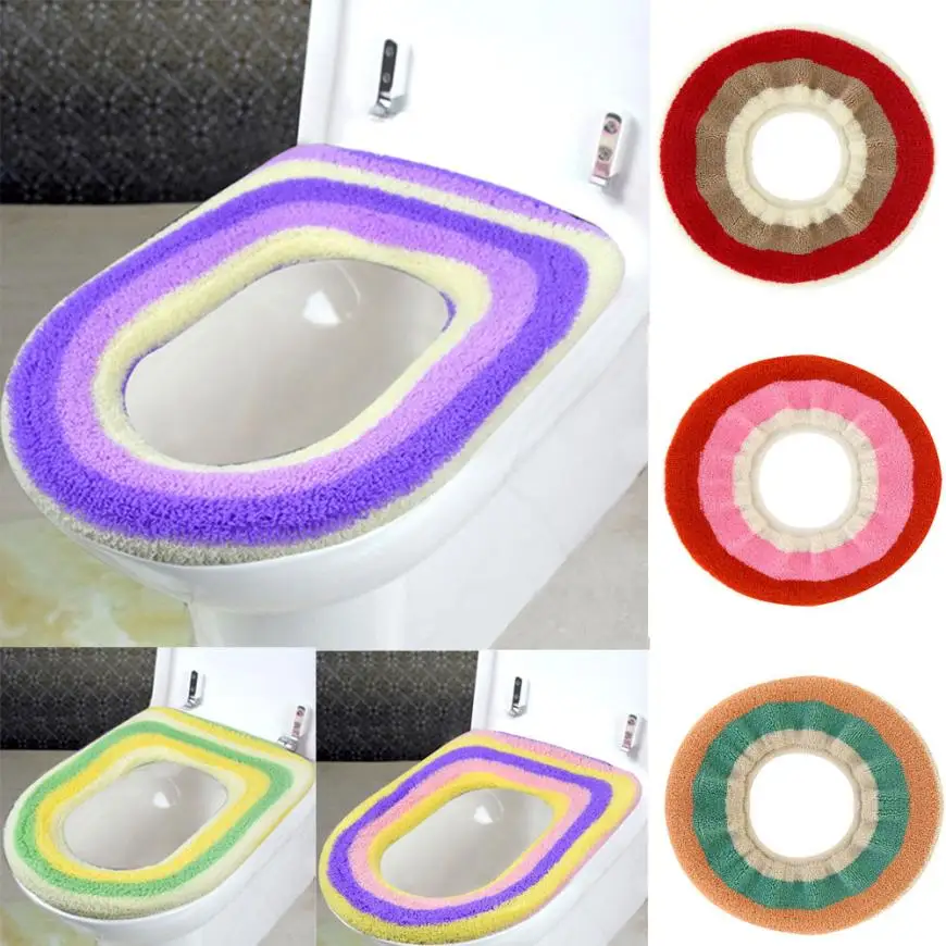 Knit toilet lid cover pattern