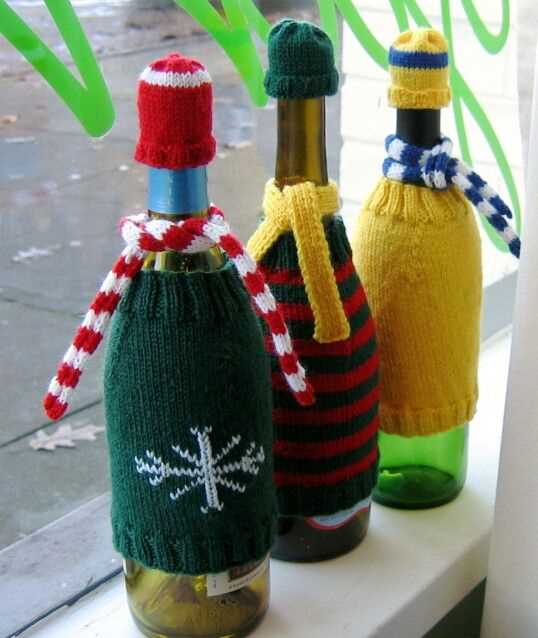 Knit wine bottle sweater pattern
