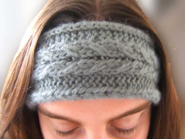 Knit winter headband pattern