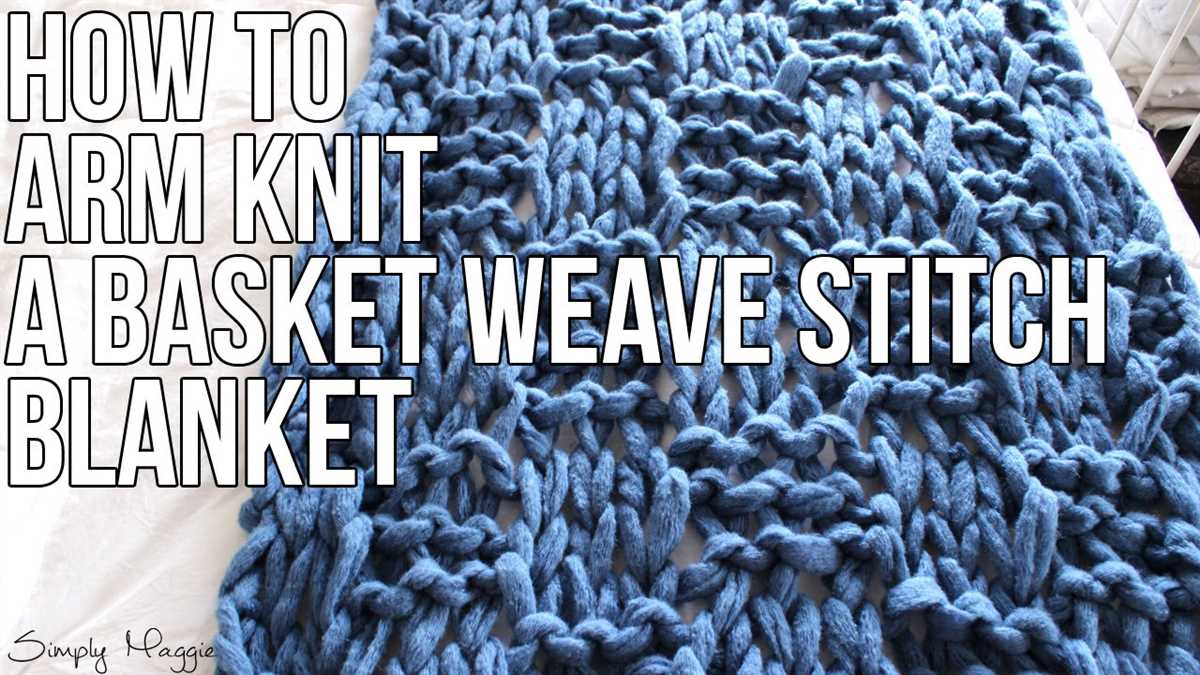 Knit basketweave blanket pattern