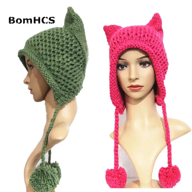 Knit cat ear beanie pattern