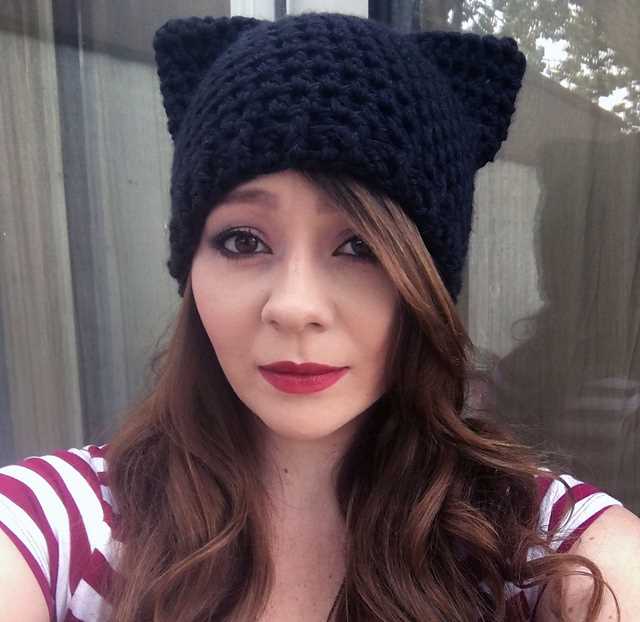 Create a Stylish Cat Ear Beanie with This Knitting Pattern Knit cat ear beanie pattern