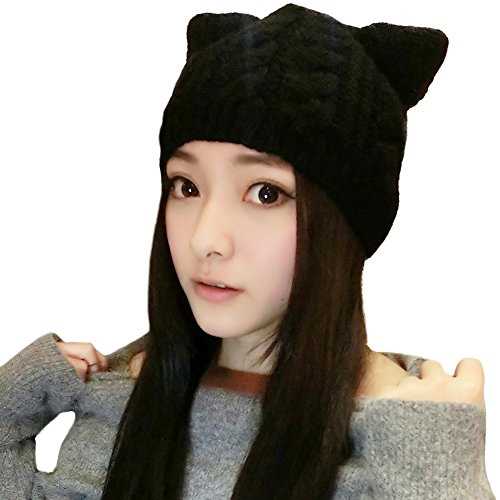 Knit cat ear beanie pattern