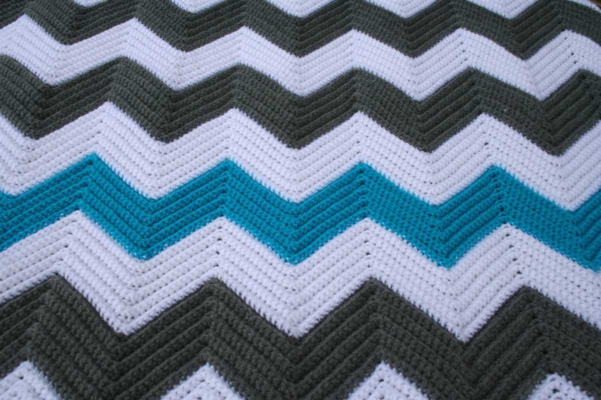 Knit chevron blanket pattern