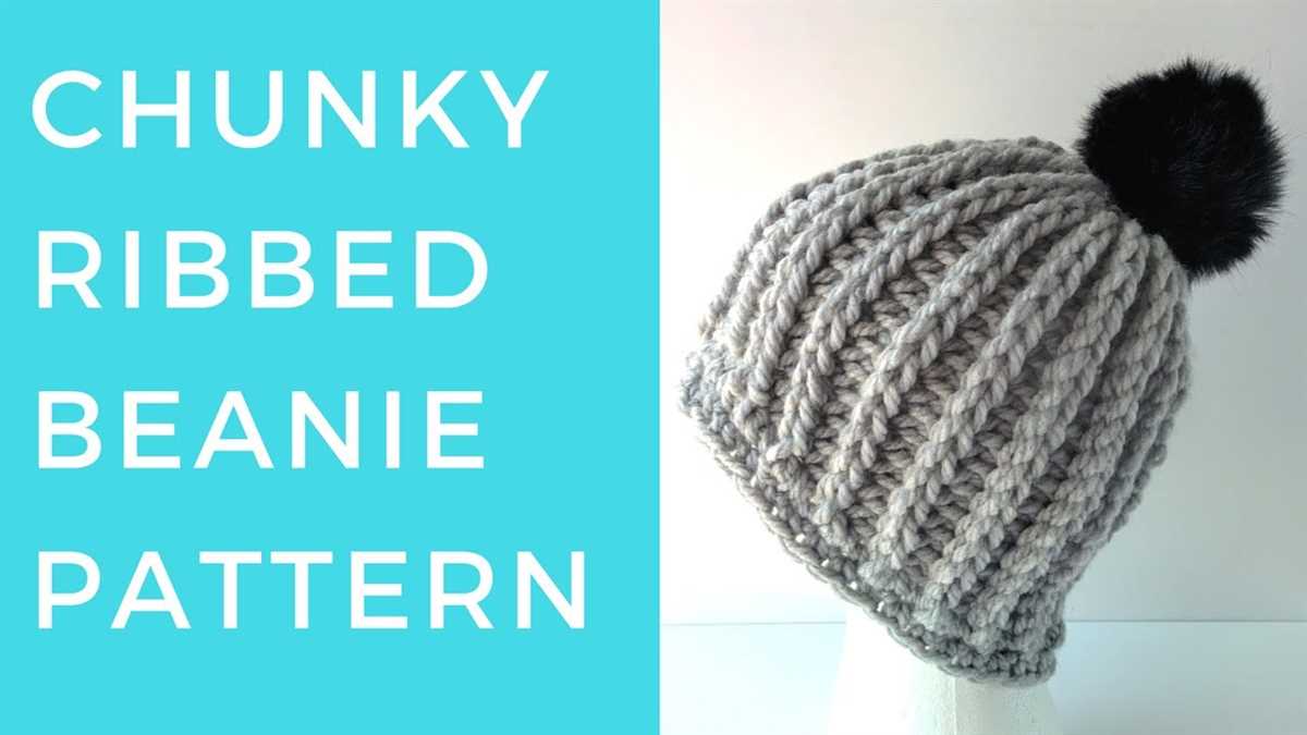 Knit chunky beanie pattern