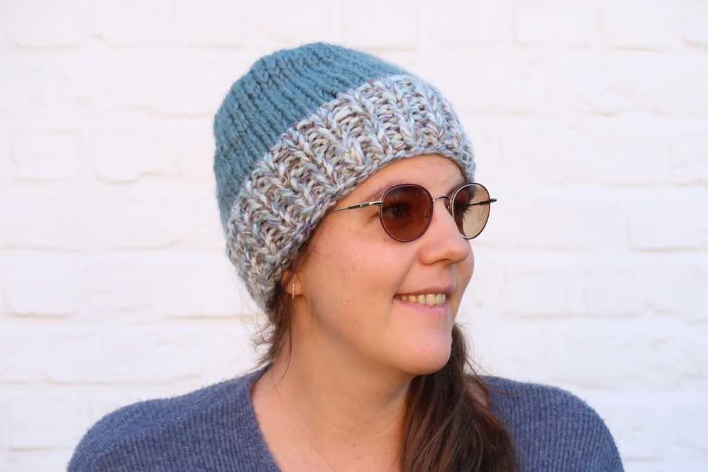 Knit chunky beanie pattern