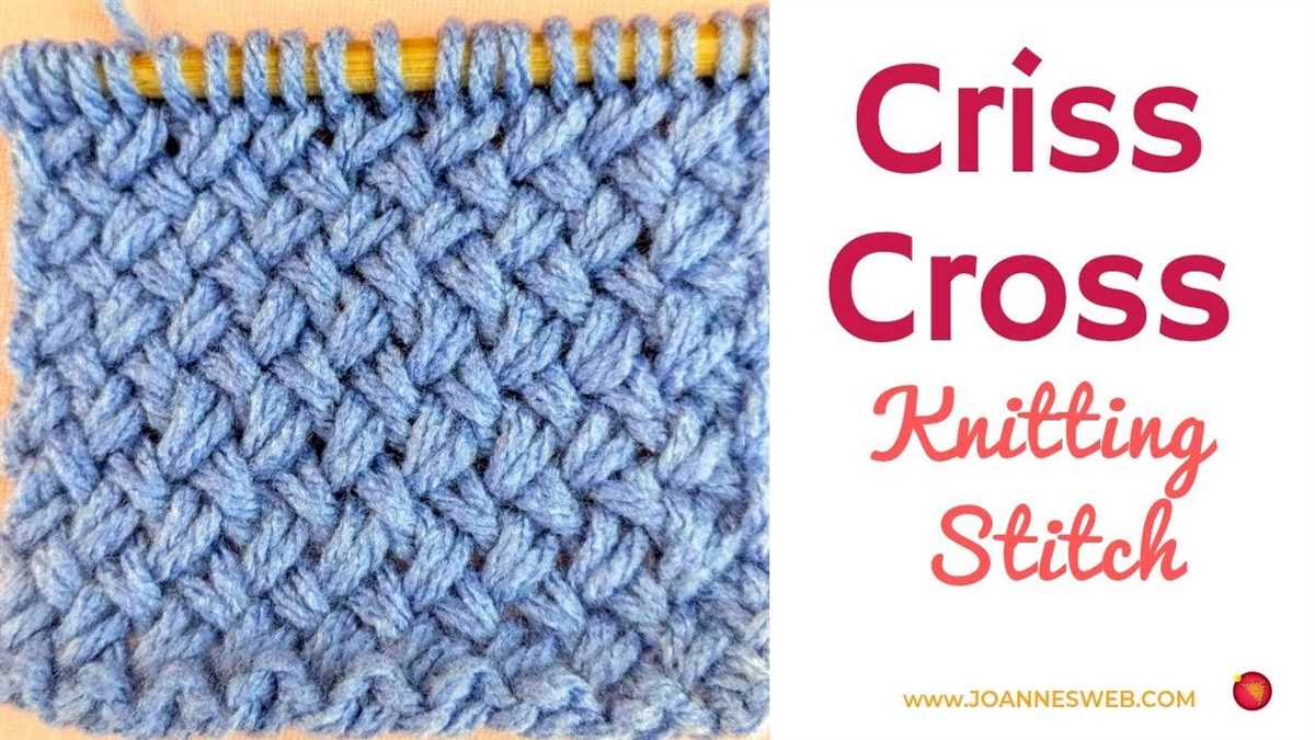 Knit cross pattern