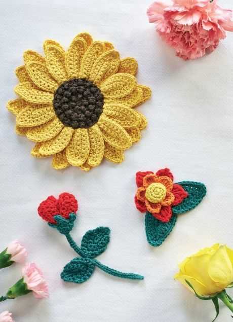 Knit flowers pattern