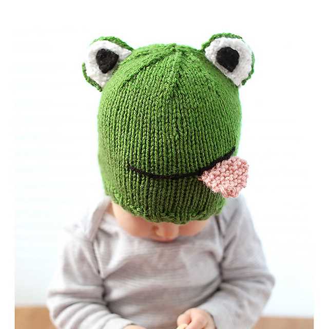 Knit frog hat pattern