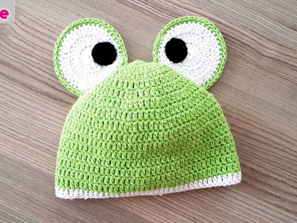 Knit frog hat pattern