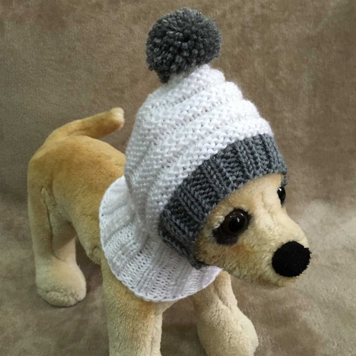 Knit hat for dog pattern