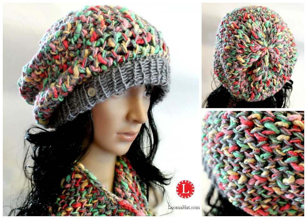 Knit hat pattern slouchy