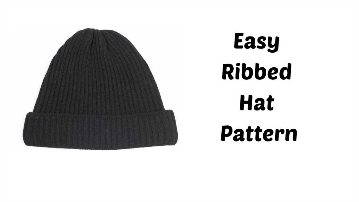 Knit hat with circular needles pattern