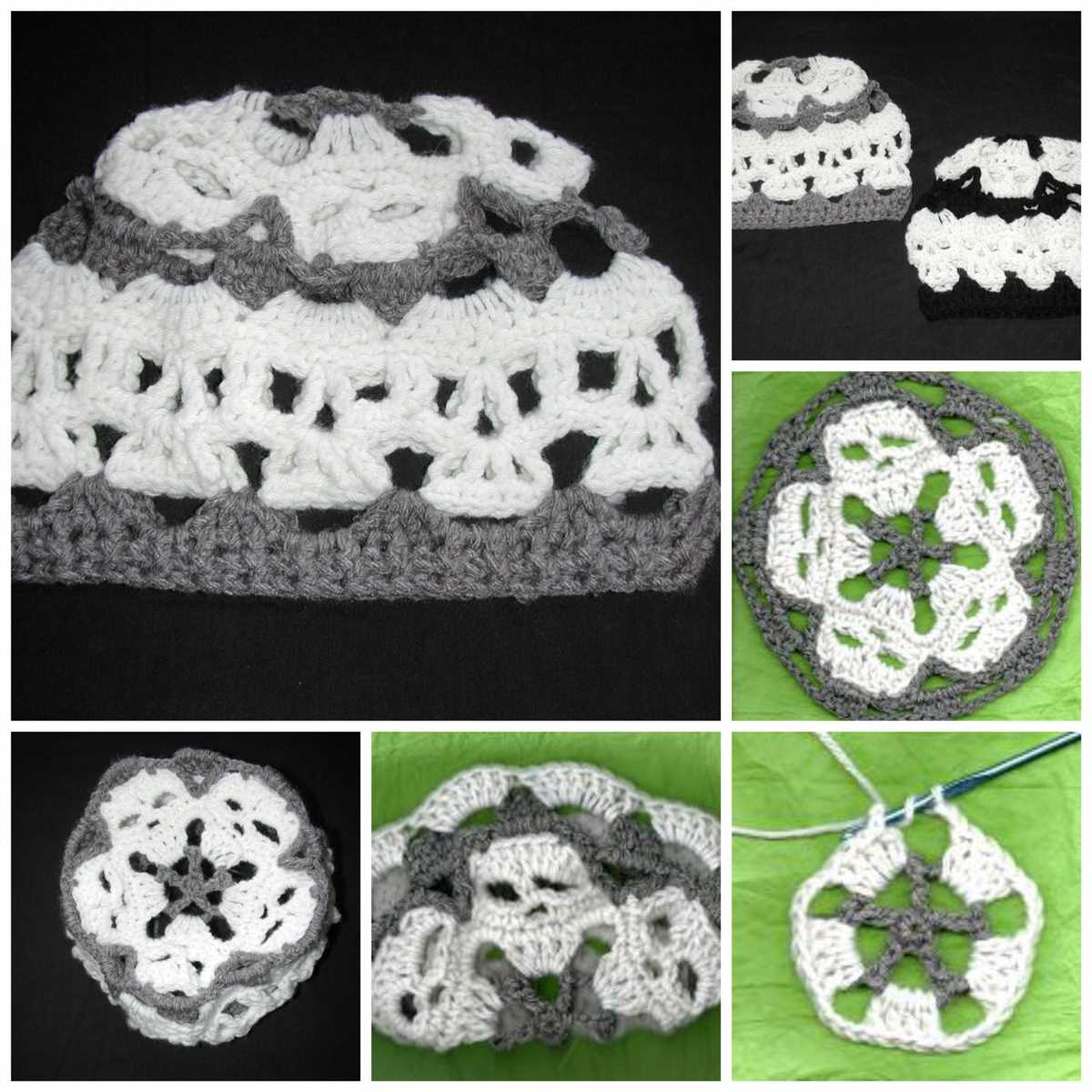 Knit hat with skull pattern