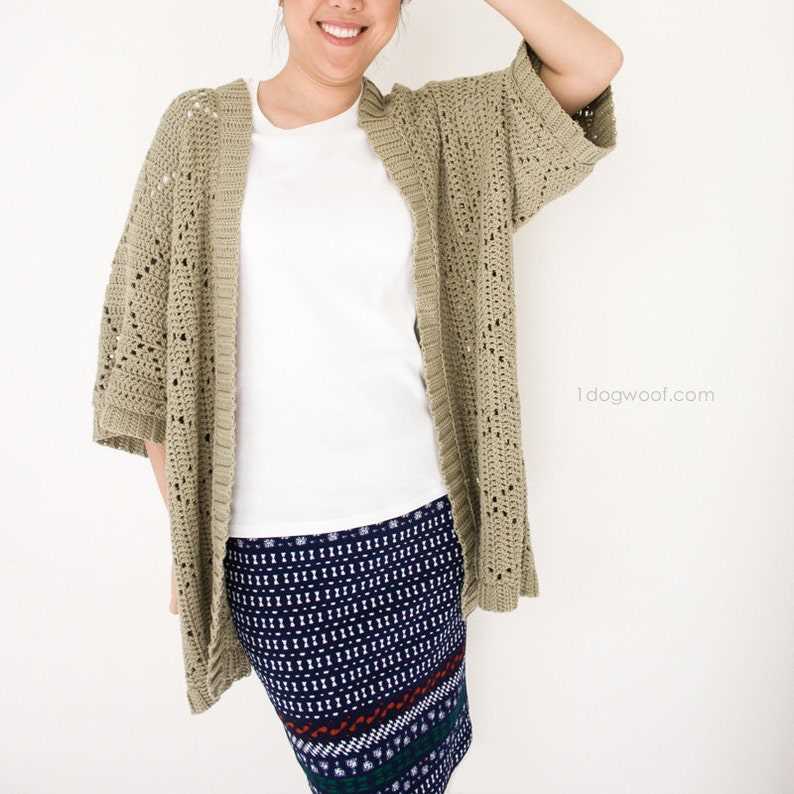 Knit kimono cardigan pattern