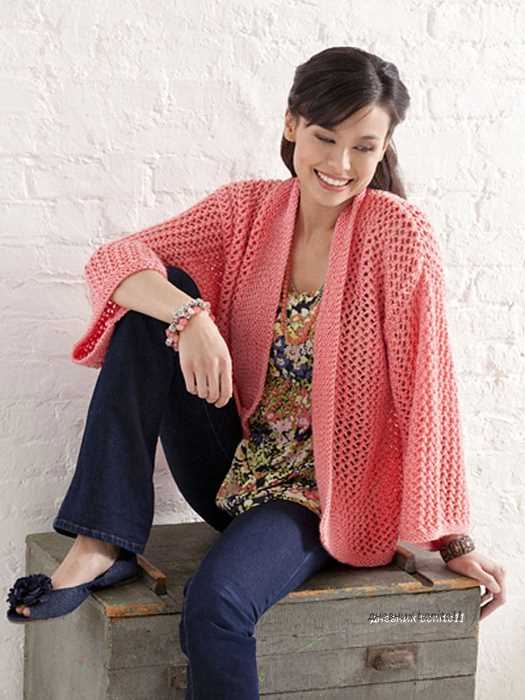 Knit kimono cardigan pattern