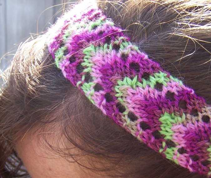 Knit lace headband pattern