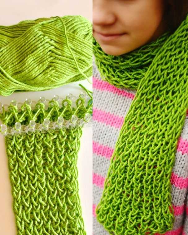 Knit loom scarf pattern