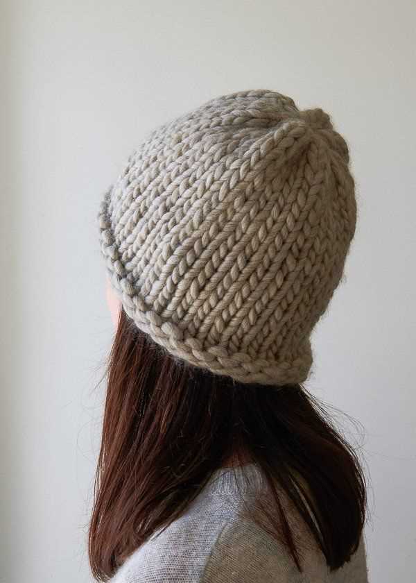 Knit purl hat pattern