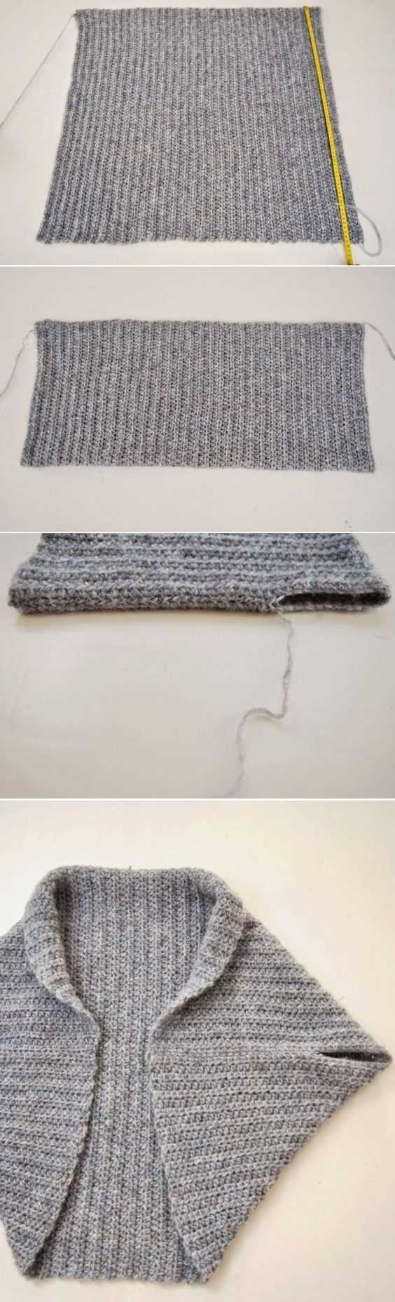 Knit rectangle shrug pattern