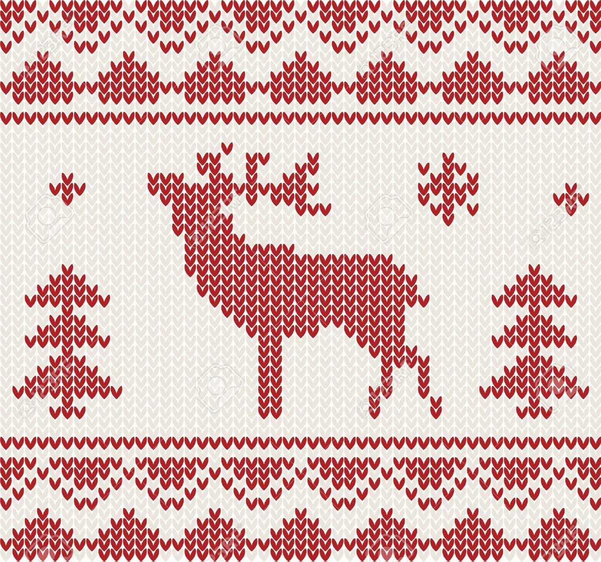 Knit reindeer pattern