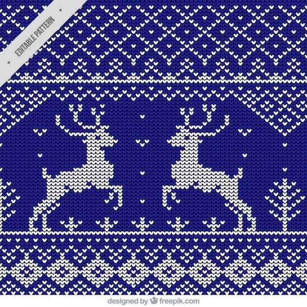 Knit reindeer pattern