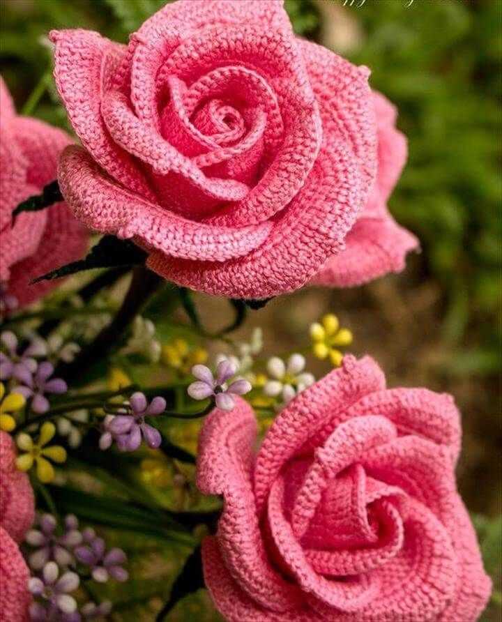 Creating a Beautiful Knit Rose Flower Pattern Knit rose flower pattern