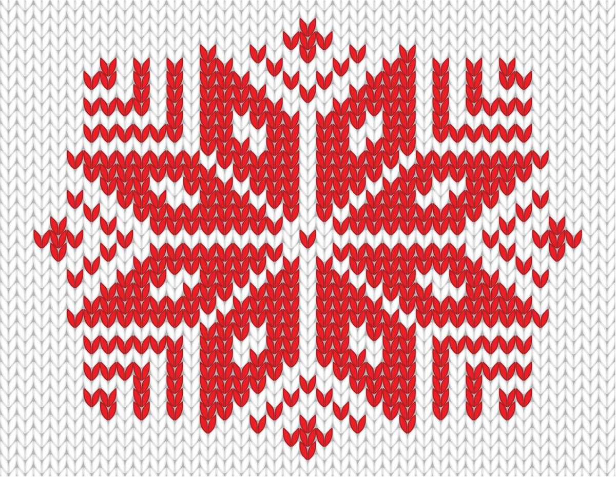 Knit snowflake ornament pattern