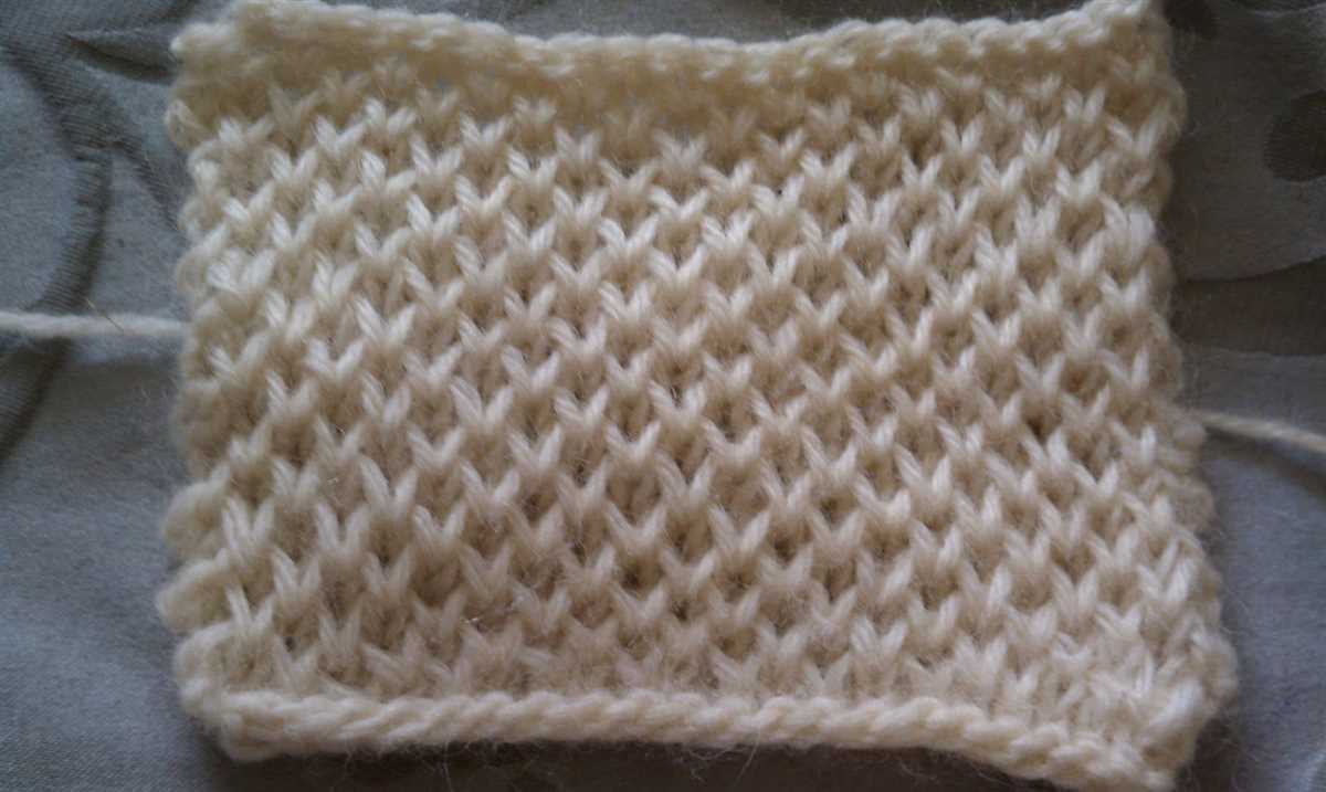 Knit waffle stitch scarf pattern