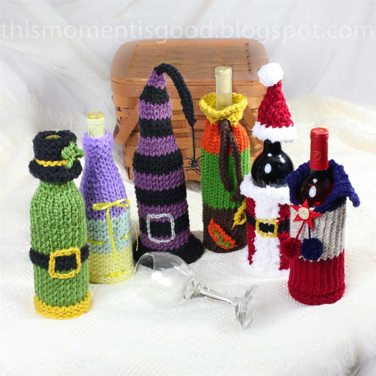 Knit wine bottle sweater pattern
