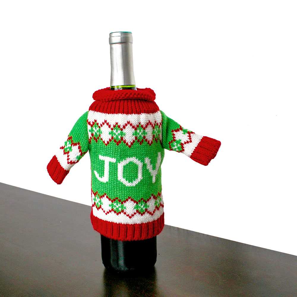 Knit wine bottle sweater pattern