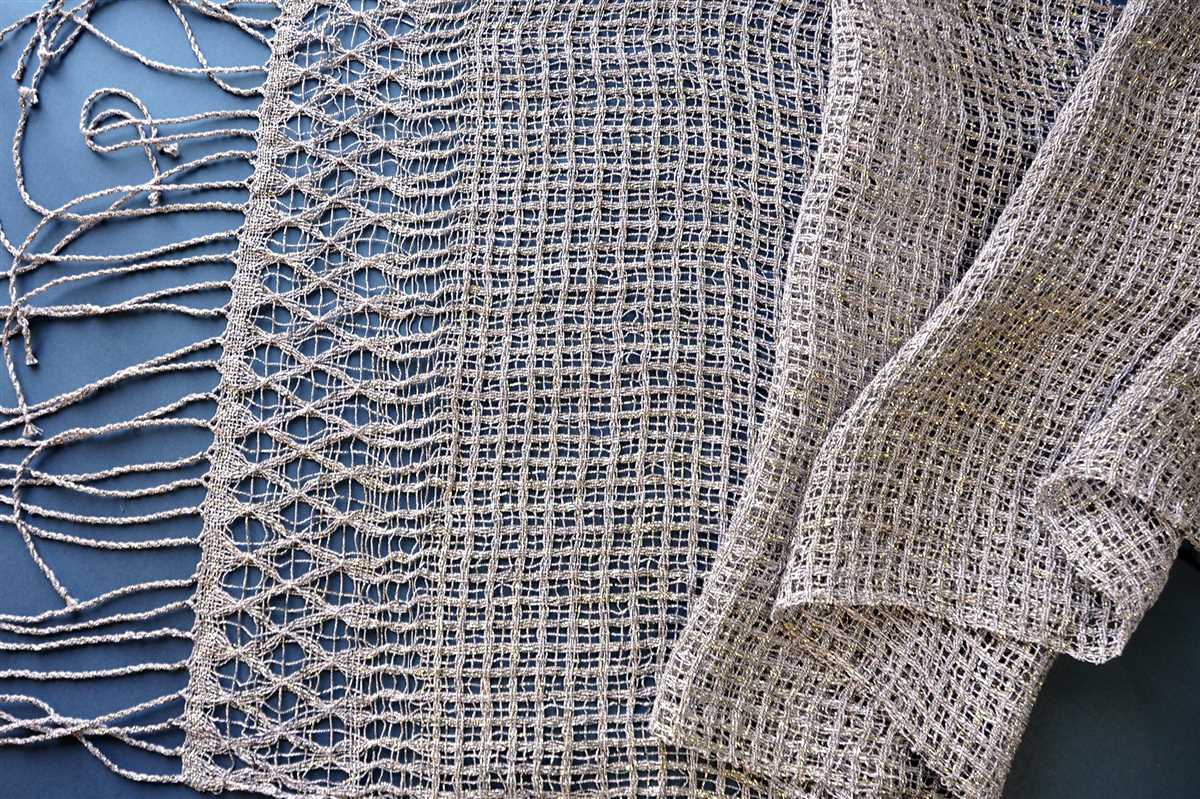 Knit woven scarf pattern