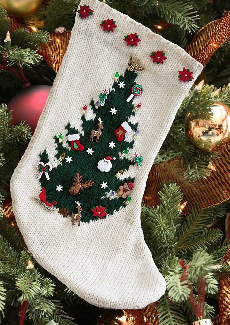Knit xmas stocking free pattern